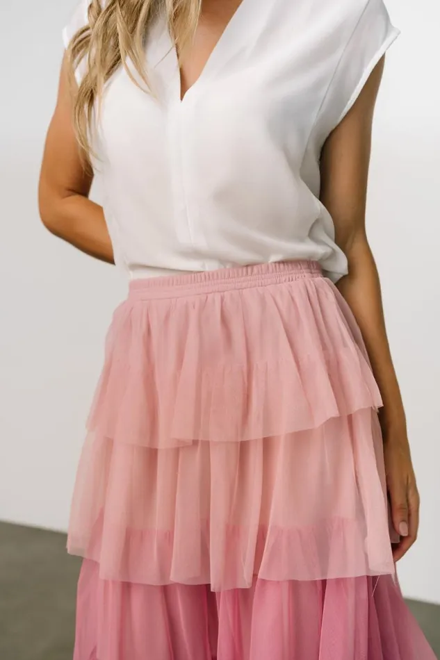 Women Marlene Tulle Ruffle Skirt Mauve Berry Baltic Born Skirts