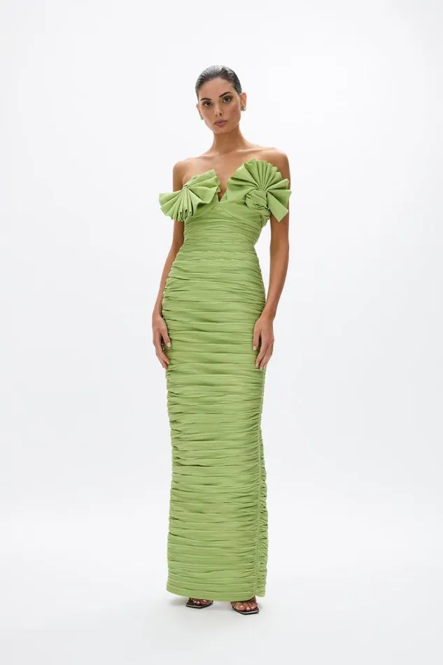 Women Maxi Dresses Rachel Gilbert Jensen Gown Pistachio
