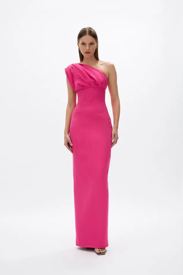 Women Maxi Dresses Rachel Gilbert Winona Gown Hot Pink