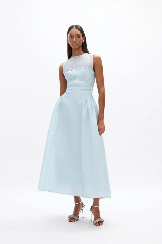 Women Midi Dresses Rachel Gilbert Sophia Dress Sky