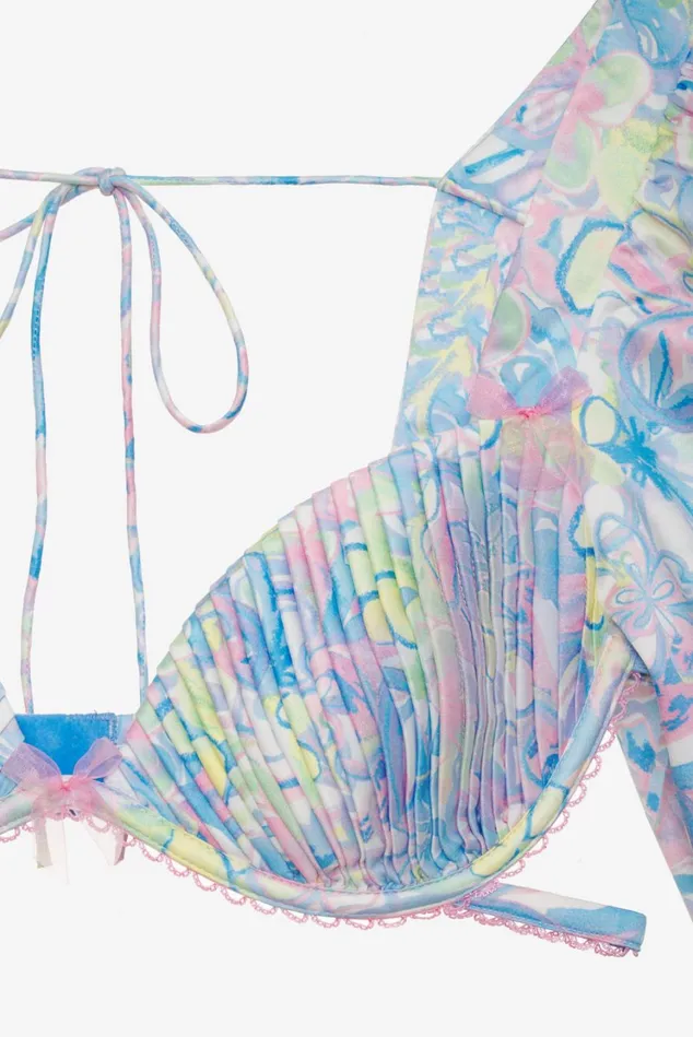 Women Midsummer Floral Top Blue For Love and Lemons Lingerie Women Midsummer Floral Top Blue For Love and Lemons Lingerie