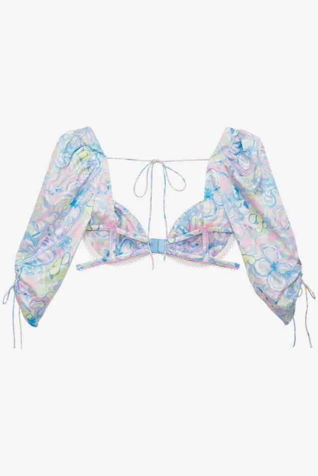 Women Midsummer Floral Top Blue For Love and Lemons Lingerie Women Midsummer Floral Top Blue For Love and Lemons Lingerie