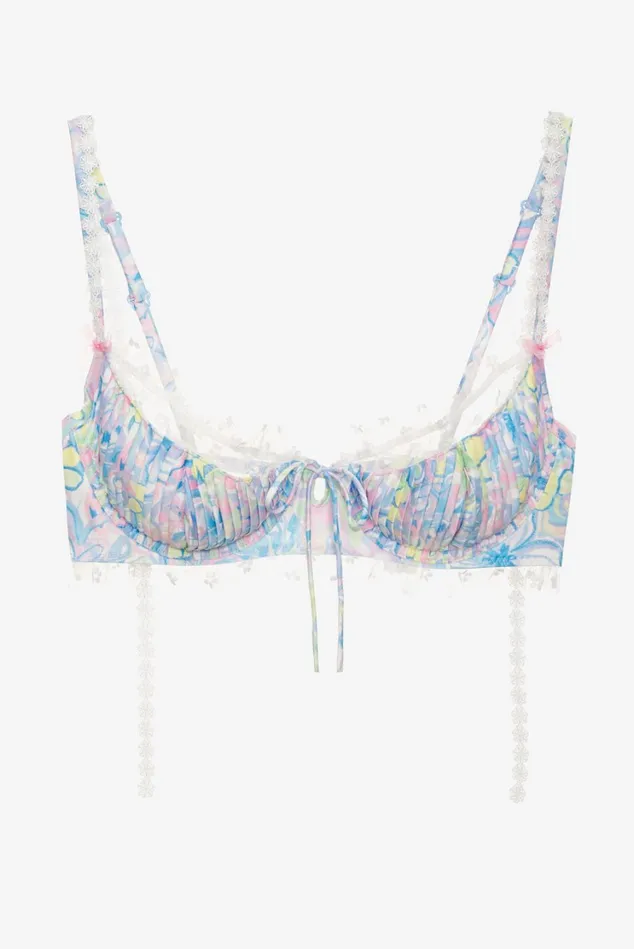 Women Midsummer Floral Underwire Bra Blue For Love and Lemons Lingerie Women Midsummer Floral Underwire Bra Blue For Love and Lemons Lingerie