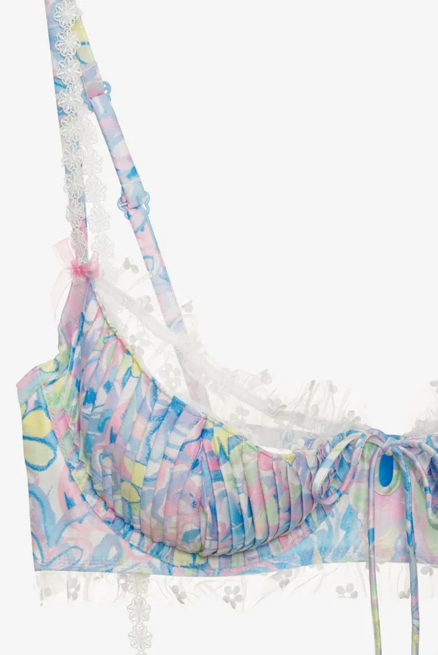 Women Midsummer Floral Underwire Bra Blue For Love and Lemons Lingerie Women Midsummer Floral Underwire Bra Blue For Love and Lemons Lingerie