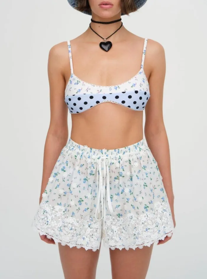 Women Muna Coverup Shorts White For Love and Lemons Bottoms Women Muna Coverup Shorts White For Love and Lemons Bottoms