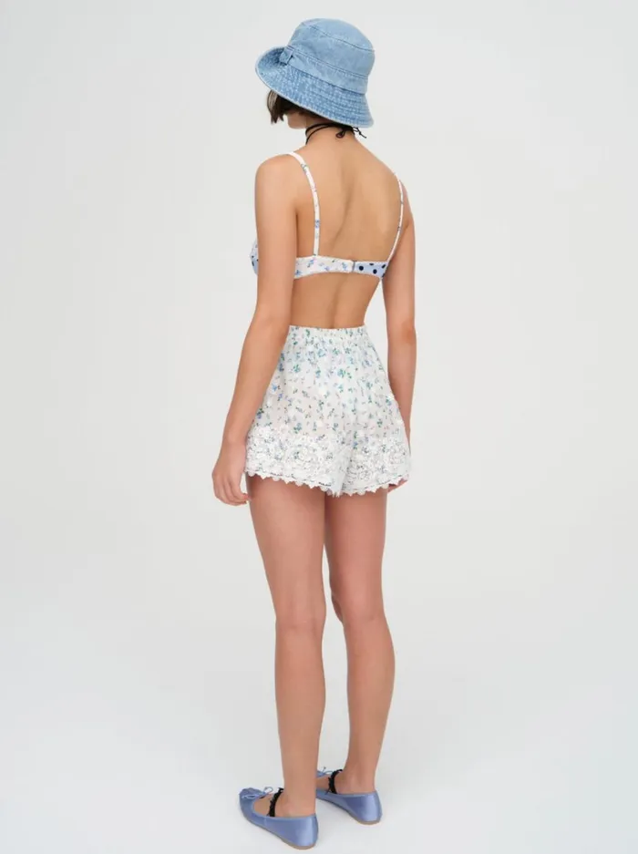 Women Muna Coverup Shorts White For Love and Lemons Bottoms Women Muna Coverup Shorts White For Love and Lemons Bottoms