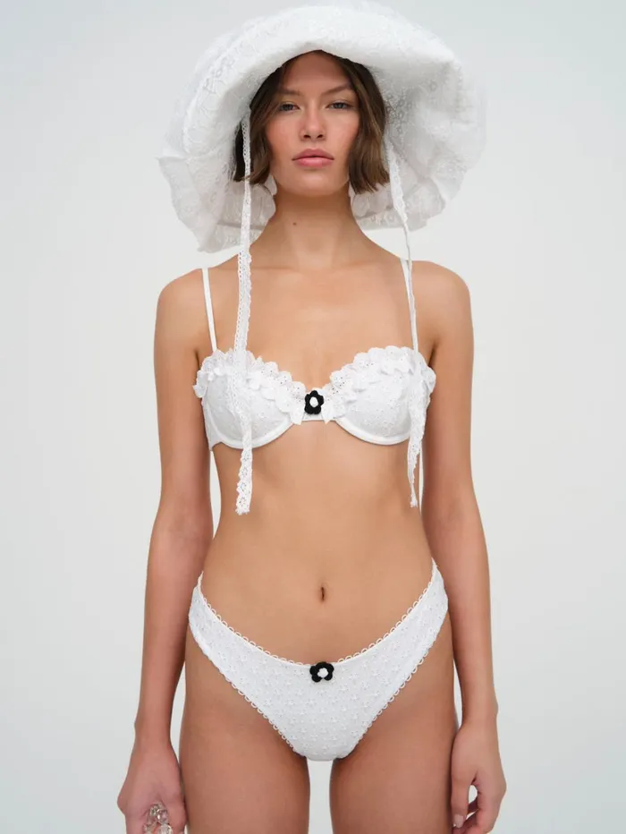 Women Nakia Underwire Bikini Top White For Love and Lemons Swim Women Nakia Underwire Bikini Top White For Love and Lemons Swim