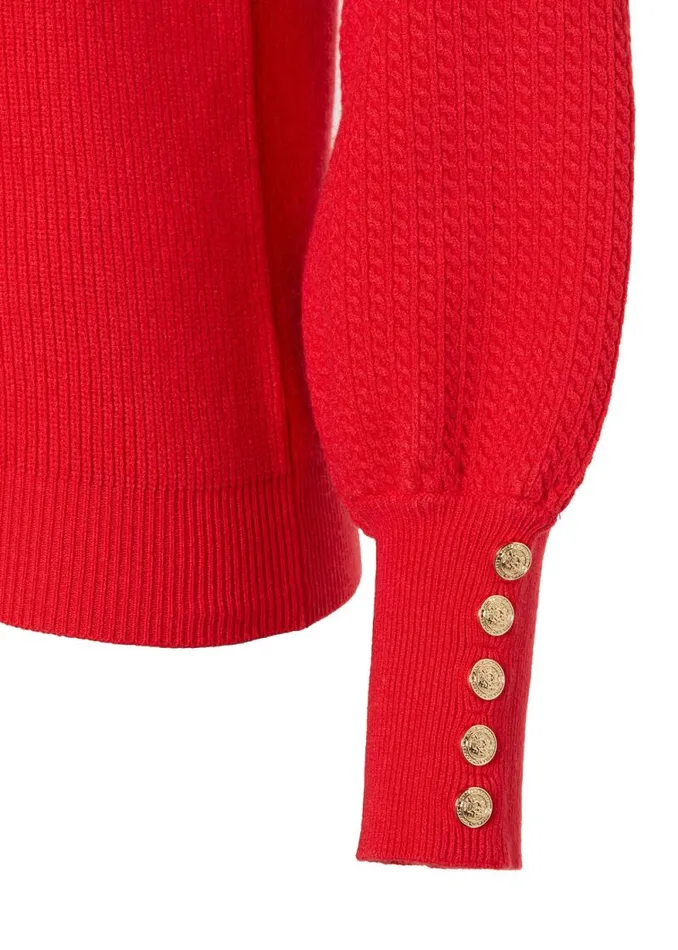 Women Naomi Crew Neck Knit Hot Coral Holland Cooper Knitwear