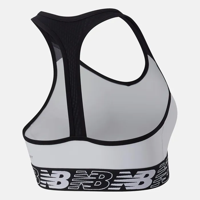 Women NB Pace Bra 30 White New Balance Sports Bras