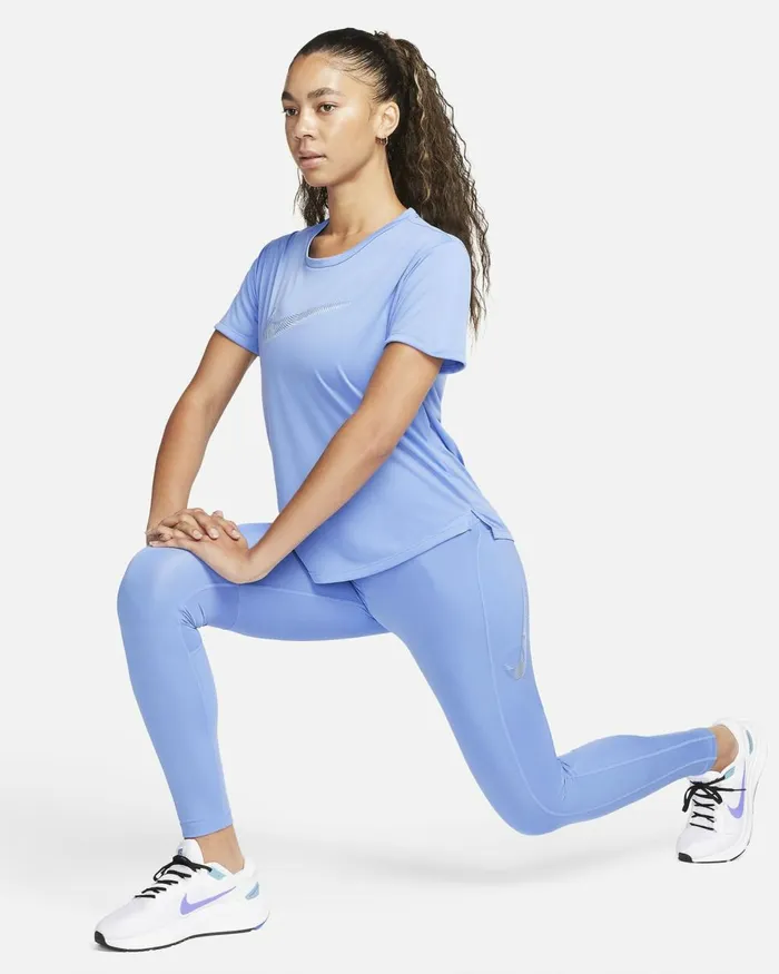 Women Nike All Clothing DriFIT Swoosh Polardiffused Blue