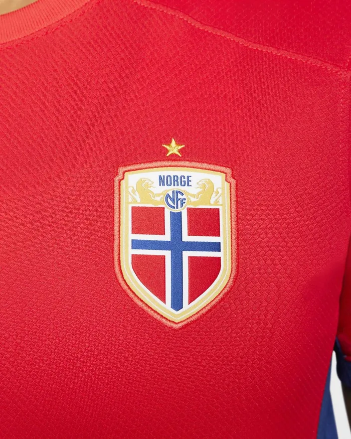 Women Nike All Clothing Norway 2023 Stadium Home Global Redglobal Bluewhite