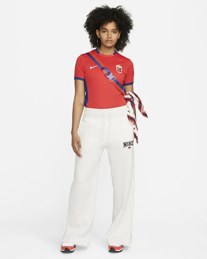 Women Nike All Clothing Norway 2023 Stadium Home Global Redglobal Bluewhite