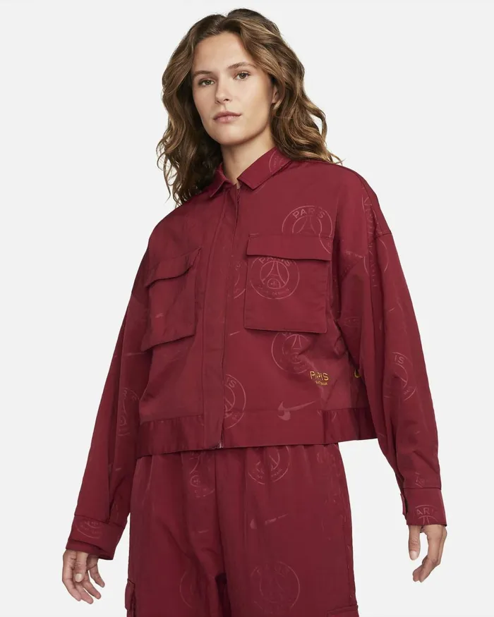 Women Nike All Clothing Paris SaintGermain Essential Team Redgold Suede