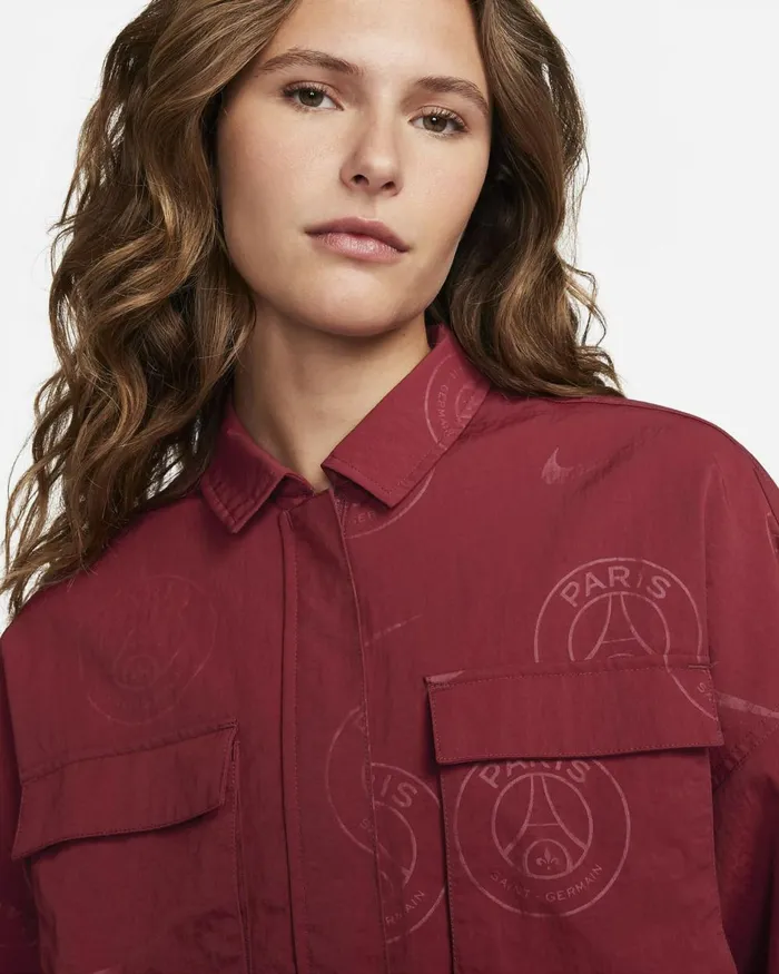 Women Nike All Clothing Paris SaintGermain Essential Team Redgold Suede