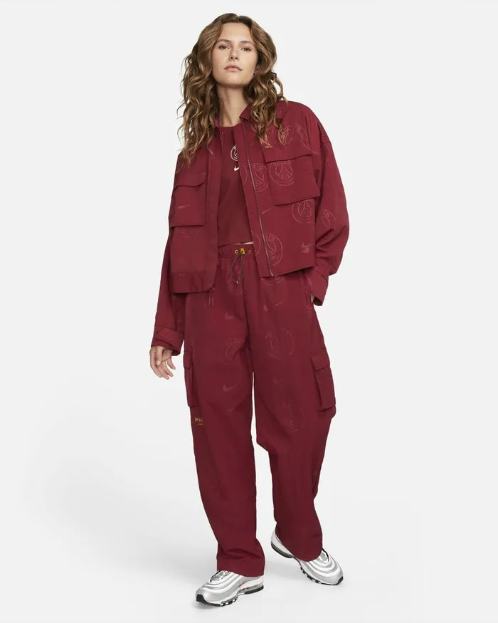 Women Nike All Clothing Paris SaintGermain Essential Team Redgold Suede