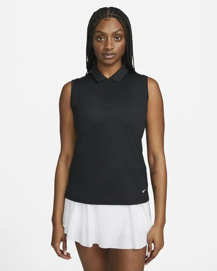 Women Nike Tops And TShirts DriFIT Victory Blackwhite