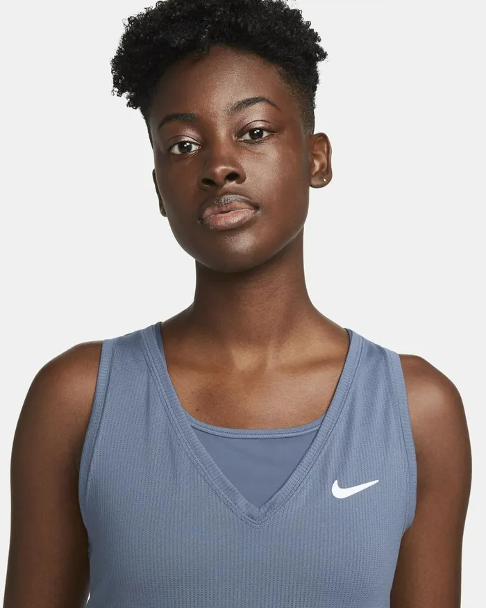 Women Nike Tops And TShirts NikeCourt Victory Diffused Bluewhite