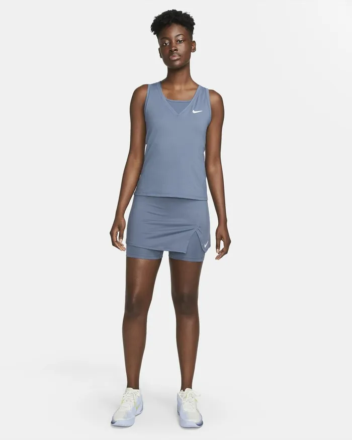 Women Nike Tops And TShirts NikeCourt Victory Diffused Bluewhite