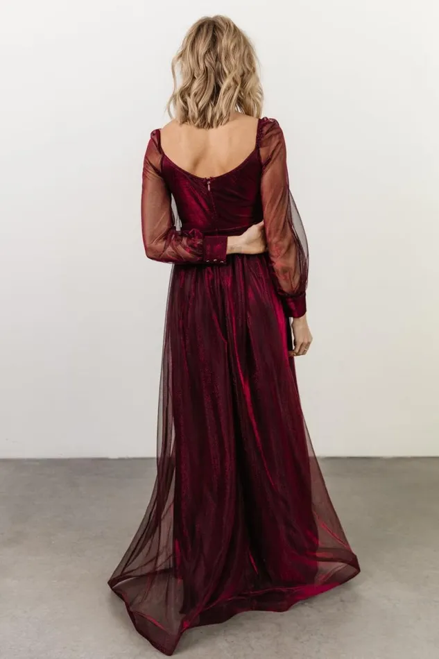 Women Octavia Shimmer Gown Mulberry Baltic Born Embellished and Sequined Women Octavia Shimmer Gown Mulberry Baltic Born Embellished and Sequined