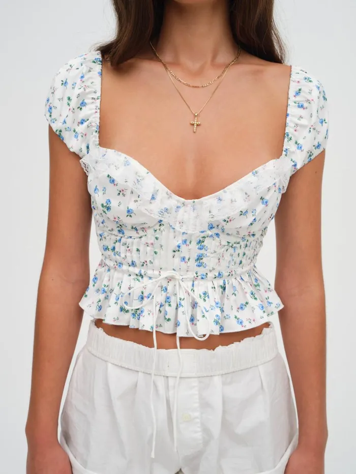 Women Opal Floral Blouse Ivory For Love and Lemons Tops