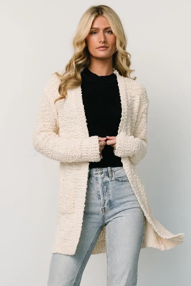 Women Oxford Pocket Cardigan Cream Baltic Born Sweaters Women Oxford Pocket Cardigan Cream Baltic Born Sweaters