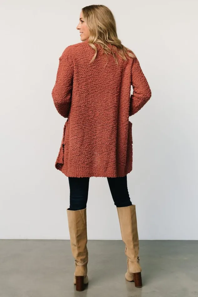 Women Oxford Pocket Cardigan Rust Baltic Born Sweaters