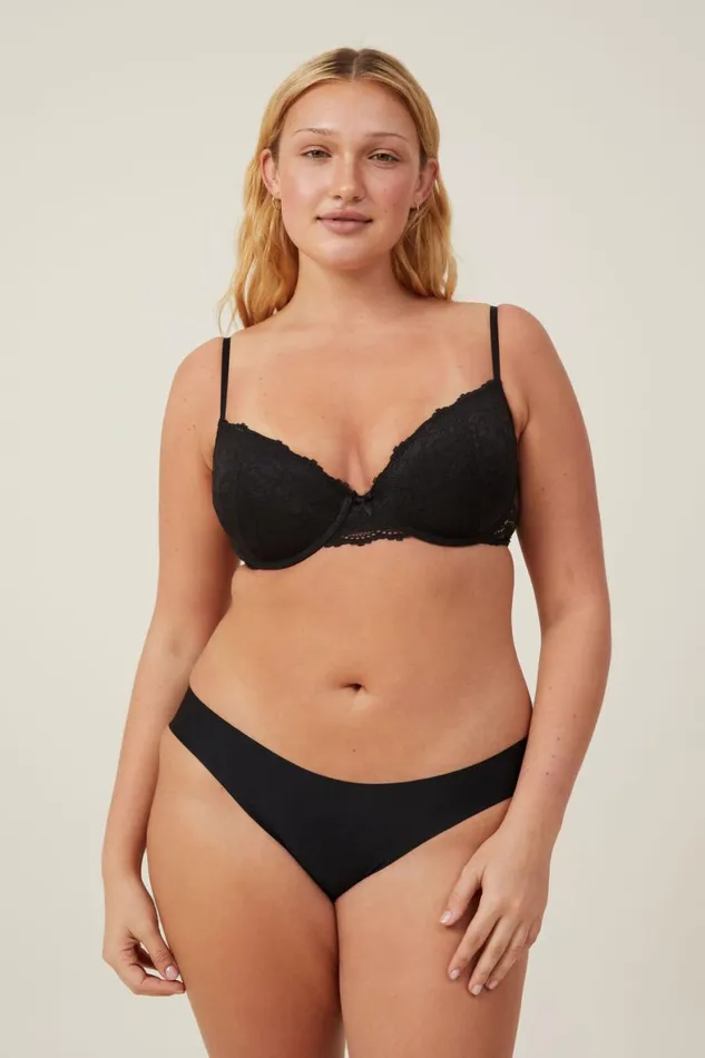 Women Panties Cotton On Party Pants Seamless Bikini Brief Black