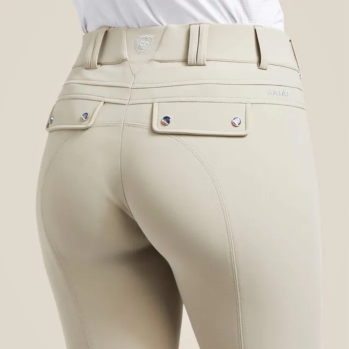 Women Pants and Shorts Ariat Tri Factor Grip Knee Patch Breech Tan