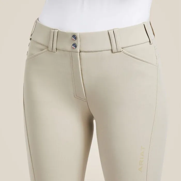 Women Pants and Shorts Ariat Tri Factor Grip Knee Patch Breech Tan