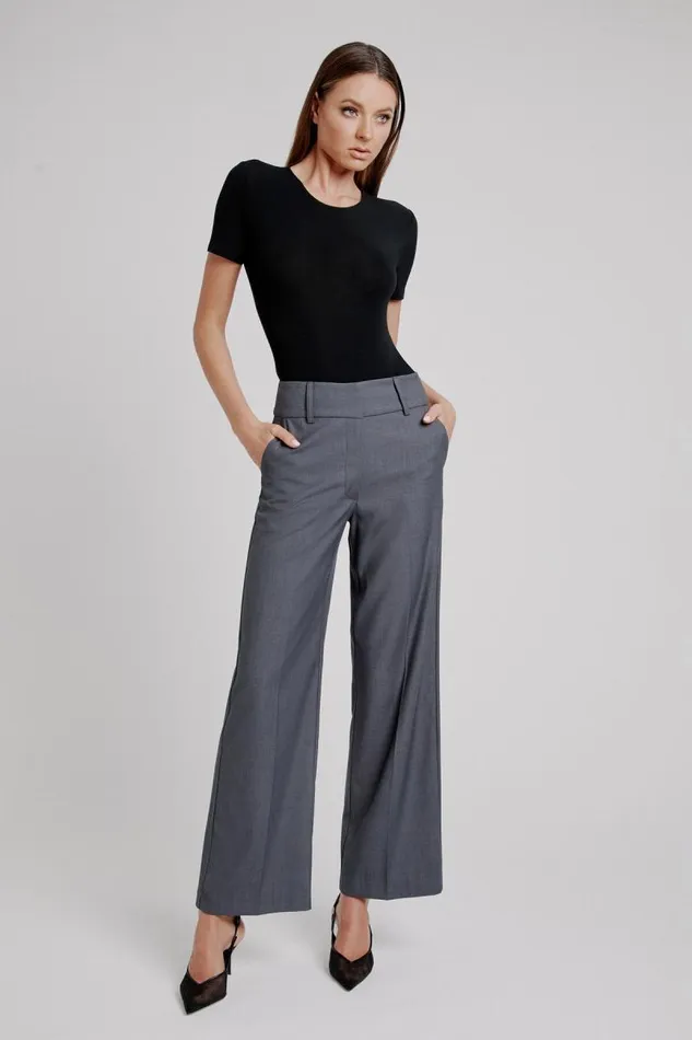 Women Pants Bardot Maika Straight Leg Pant In Dark Grey Dark Grey