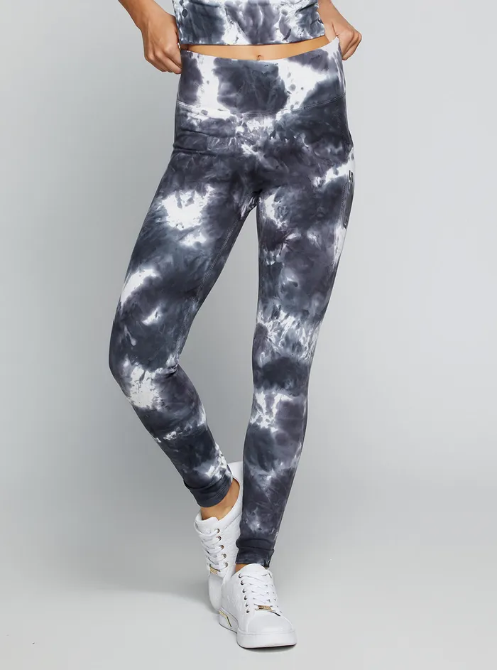 Women Pants GUESS Grey Tie Dye Eudora Active Leggings