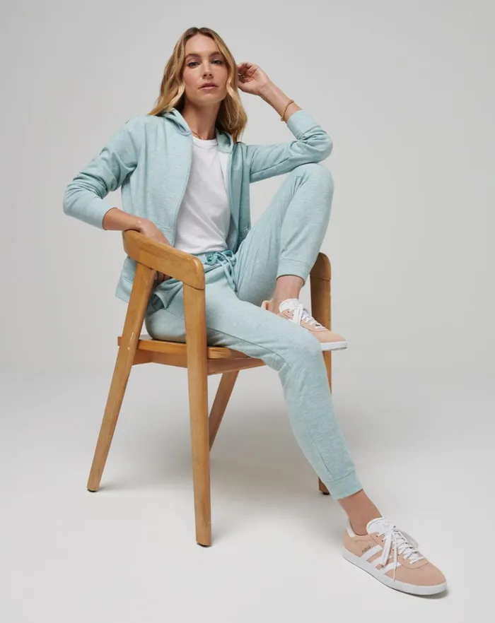 Women Pants TravisMathew CLOUD FLEECE JOGGER Heather Ether