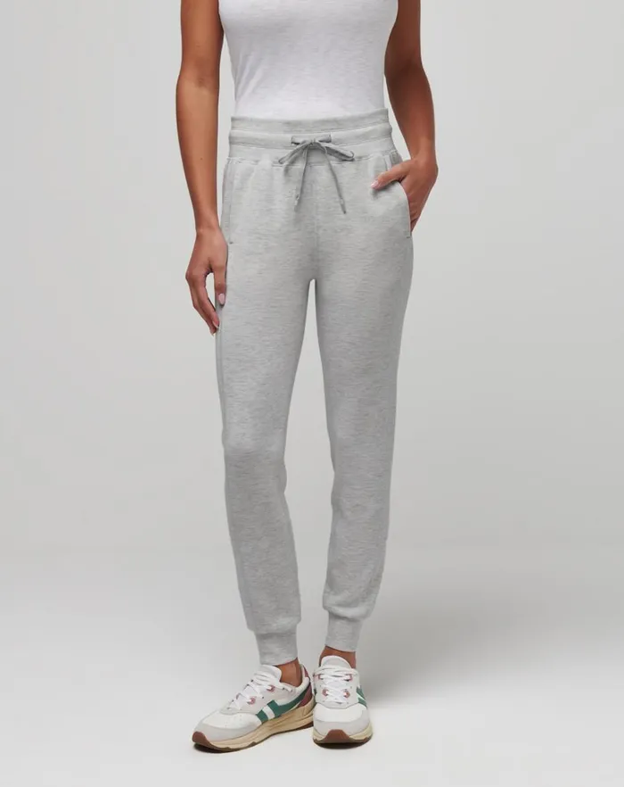Women Pants TravisMathew SKYLOFT SOFT JOGGER Heather Light Grey