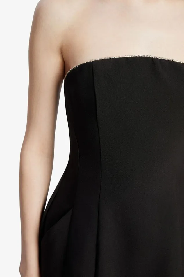 Women Party Dresses Bardot Karoline Trim Hourglass Dress In Black Black