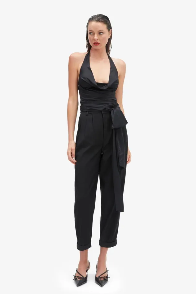 Women Party Tops Bardot Francine Cowl Neck Top In Black Black Women Party Tops Bardot Francine Cowl Neck Top In Black Black