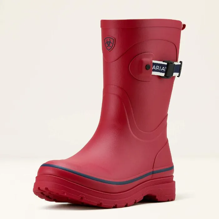 Women Rain Boots Ariat Kelmarsh Mid Rubber Boot Team Rednavy