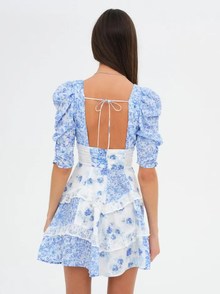 Women Rosalyn Mini Dress Blue For Love and Lemons Dresses Women Rosalyn Mini Dress Blue For Love and Lemons Dresses