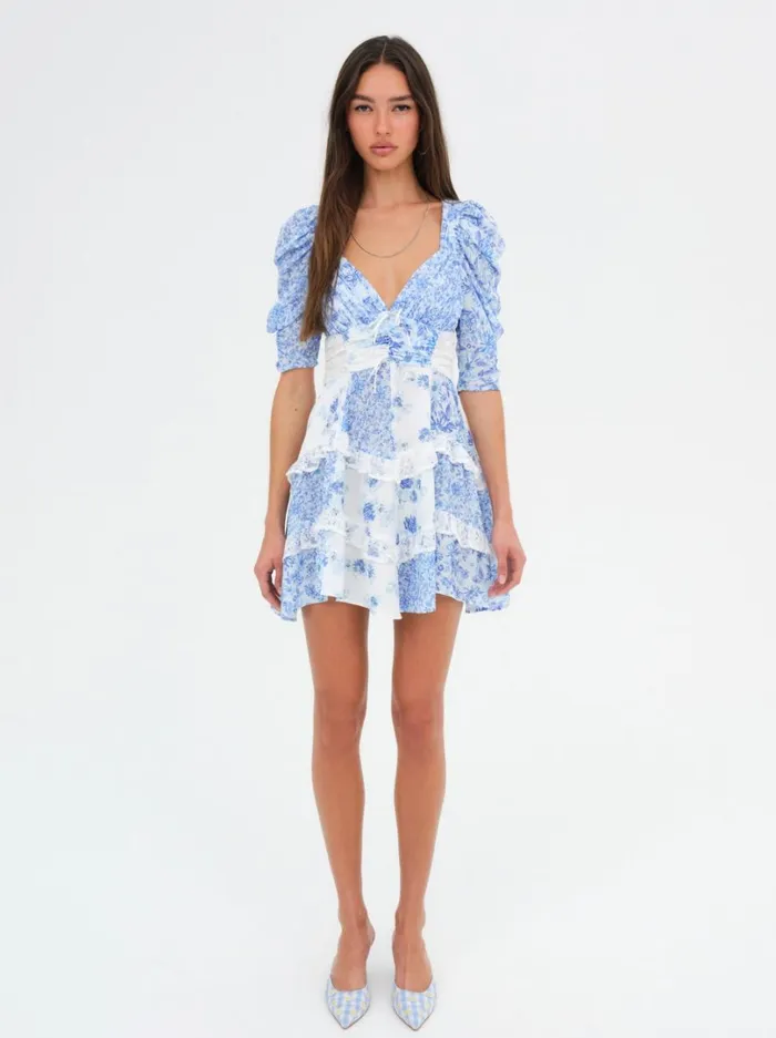 Women Rosalyn Mini Dress Blue For Love and Lemons Dresses Women Rosalyn Mini Dress Blue For Love and Lemons Dresses