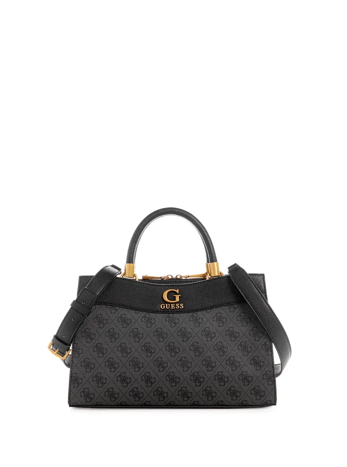Women Satchel GUESS Coal Logo Nell Small Girlfriend Satchel