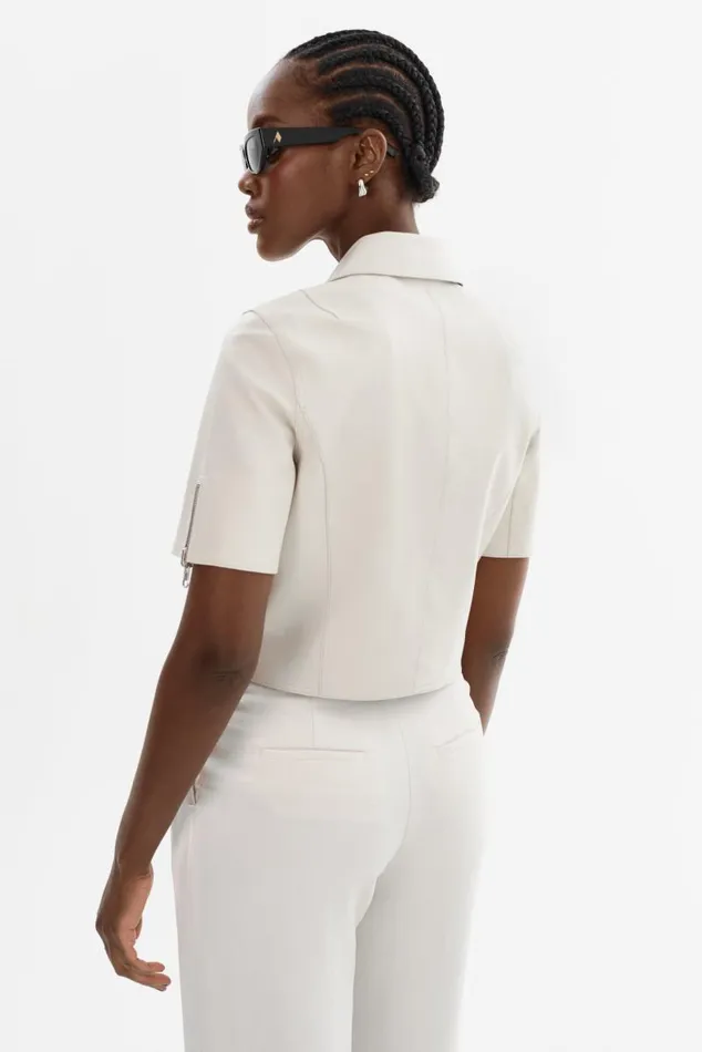 Women SEVANA Reversible Leather Jacket Winter Whitesilver LAMARQUE Leather Jackets