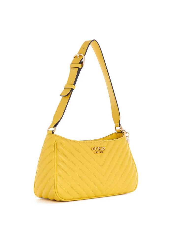 Women Shoulder Bag GUESS Yellow Keillah Quilted Shoulder Bag Women Shoulder Bag GUESS Yellow Keillah Quilted Shoulder Bag