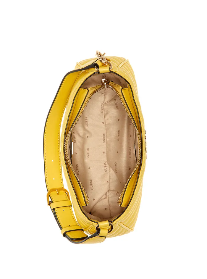 Women Shoulder Bag GUESS Yellow Keillah Quilted Shoulder Bag Women Shoulder Bag GUESS Yellow Keillah Quilted Shoulder Bag