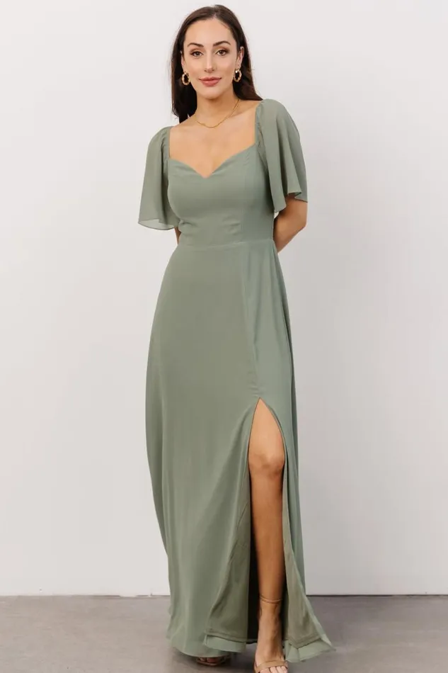 Women Sierra Sweetheart Maxi Dress Eucalyptus Baltic Born The Guest Edit