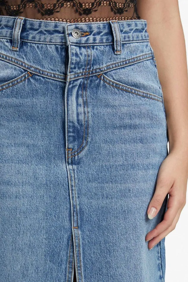 Women Skirts Bardot Jonah Midi Denim Skirt In Vintage Vintage