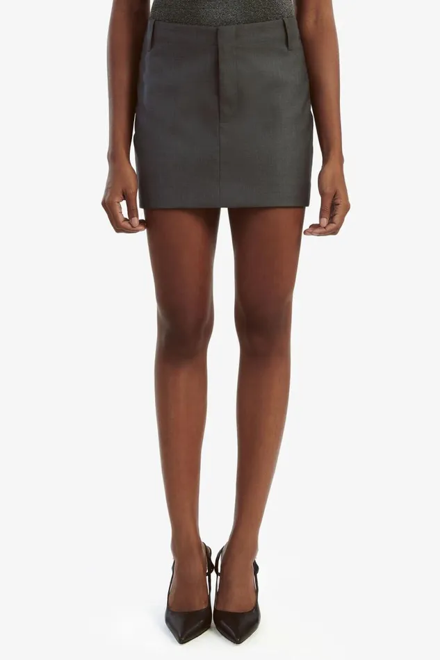 Women Skirts Bardot Maika Mid Rise Mini Skirt In Dark Grey Dark Grey