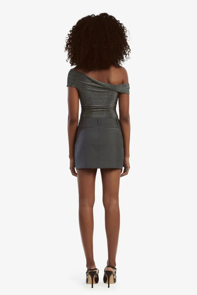 Women Skirts Bardot Maika Mid Rise Mini Skirt In Dark Grey Dark Grey