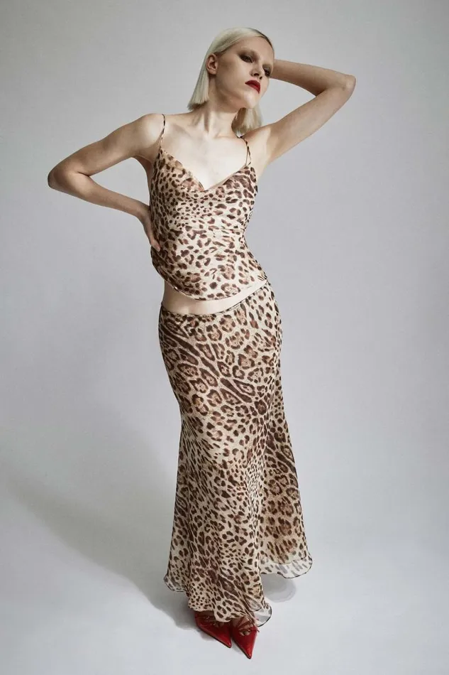 Women Skirts Bardot Monroe Maxi Skirt In Brown Leopard Brown Leopard