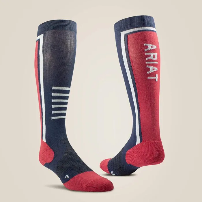 Women Socks Ariat AriatTEK Slimline Performance Socks Navyandred