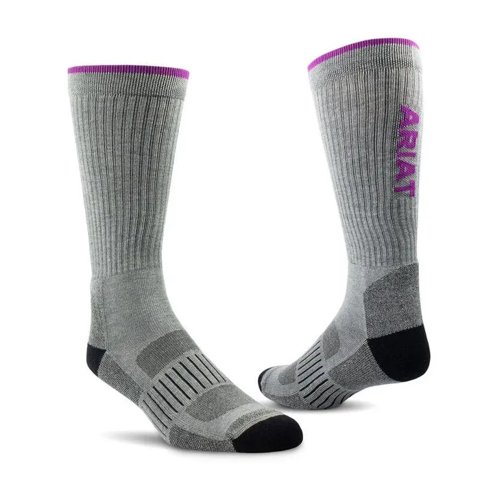 Women Socks Ariat High Performance Crew Tek Work Sock 2 Pair Pack