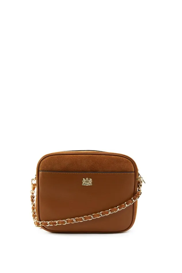 Women Soho Camera Bag Tan Suede Holland Cooper Bags